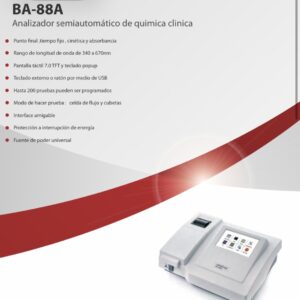 Ficha técnica del equipo Ba88a Mindray en español