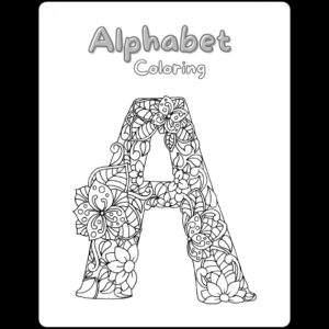 Libro para colorear del abecedario diseño mándala